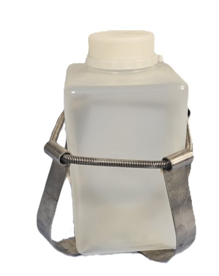 Metal Flask Clamp With Plastic Bottle Small